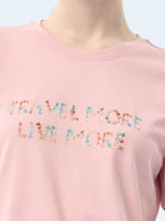 [Preview] Cotton Beaded Letter Women T-Shirt GOELIA