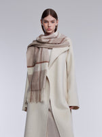 [Preview] 100% Wool Plaid Fringe Scarf GOELIA