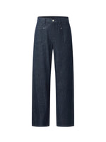 100% Cotton Denim Women Straight Leg Jeans GOELIA