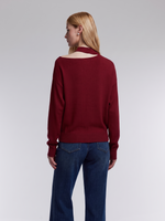 100% Wool Cut Out Women Sweater GOELIA