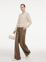 100% Cashmere Rhinestone Women Sweater GOELIA