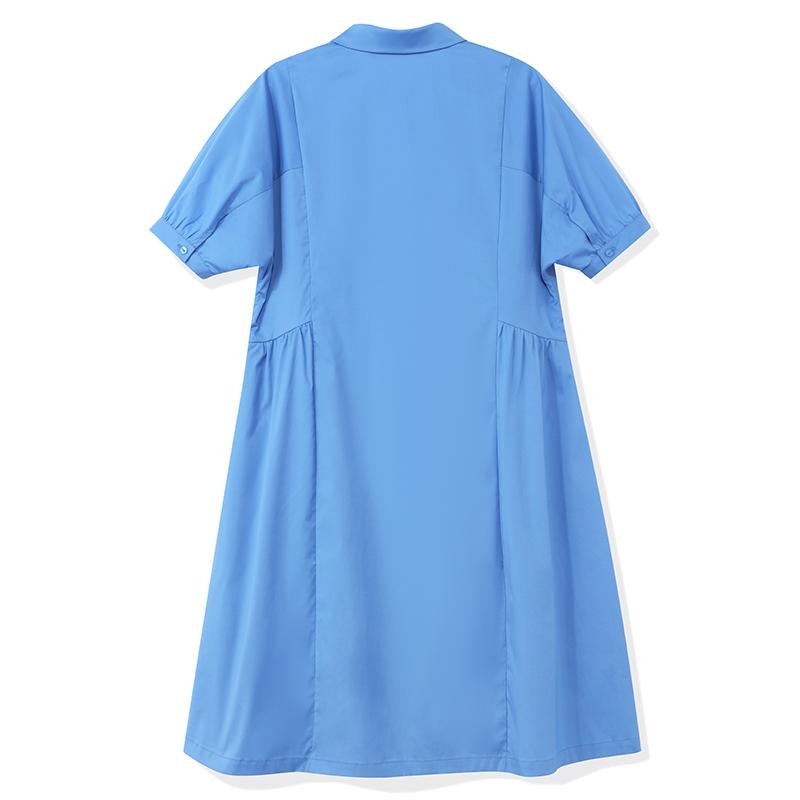 Plain A-Line Women Shirt Dress GOELIA