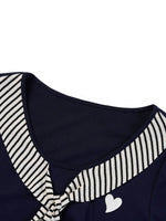 Stripe Scarf Neck Women Slit Knit Midi Dress GOELIA