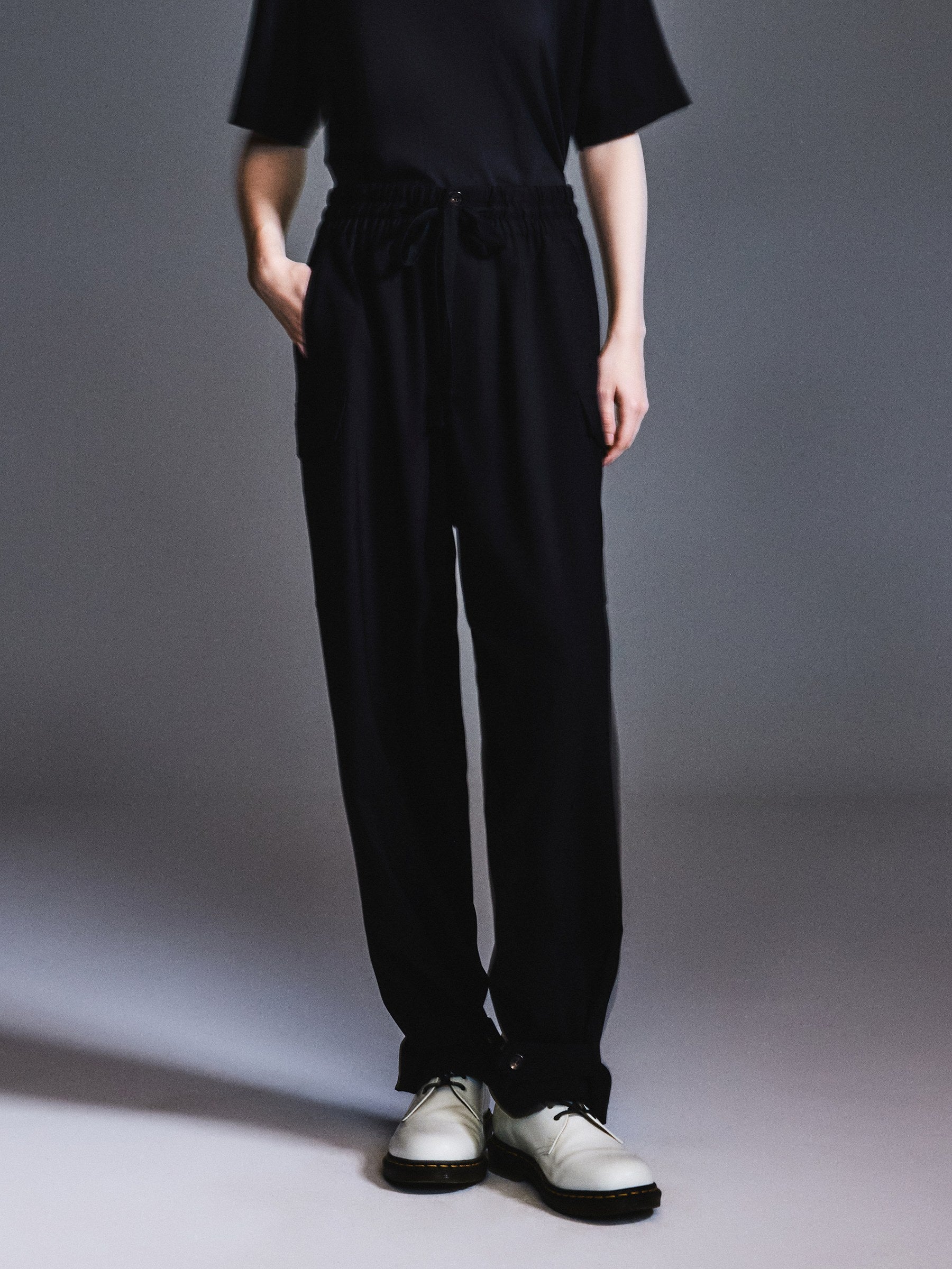 Machine Washable Wool Blend Unisex Straight Leg Pants GOELIA