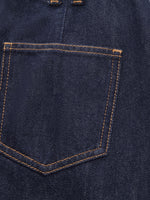 100% Cotton Denim Women Midi Skirt GOELIA
