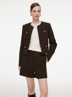 Cashmere Washable Wool Blend Women Shorts GOELIA