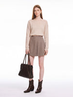 Washable Cashmere Merino Wool Blend Women Skirt GOELIA