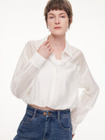 Tencel Blend Mock Layered Women Shirt GOELIA