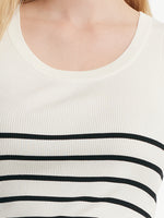 Acetate Cotton Knitted Striped Tank Top GOELIA