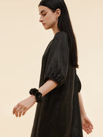 19MM Xiang Yun Silk Jacquard Women Self-Tie Belt Maxi Dress GOELIA
