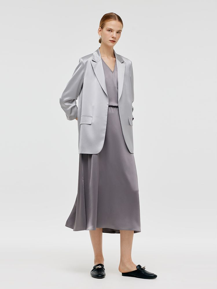 Acetate Flowy Women Skirt GOELIA