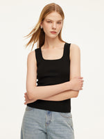 Square Neck Women Knit Tank Top GOELIA