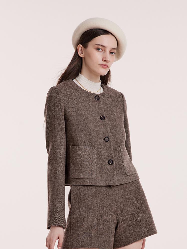 Washable Wool Short Coat GOELIA