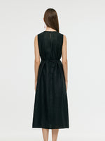 18 Momme Xiang Yun Silk Women Vest Midi Dress GOELIA