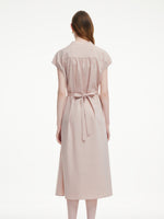 Tencel Linen Blend Cap Sleeve Women Maxi Dress GOELIA