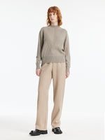 Cashmere Mock Neck Women Pullover Sweater GOELIA