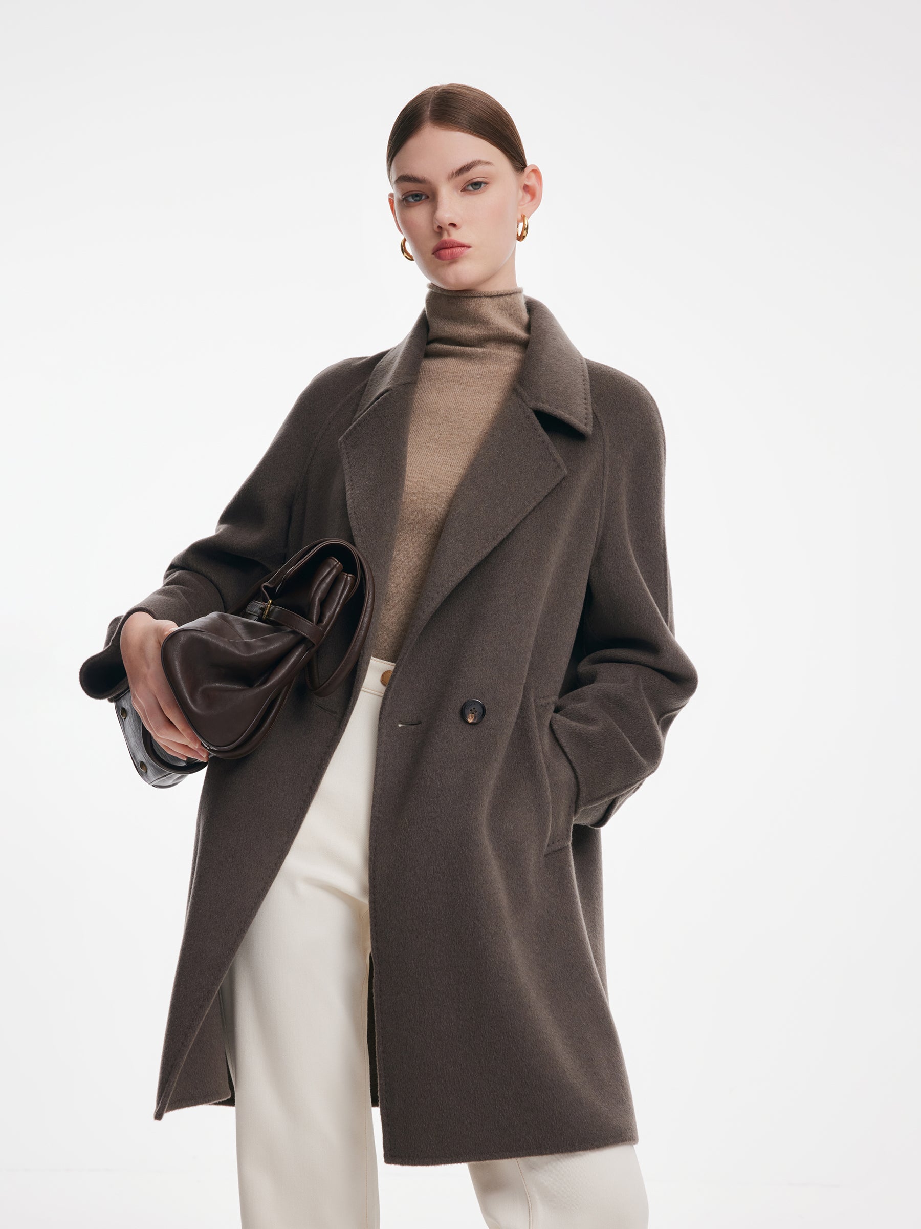 [Preview] Luxurious 100% Baby Cashmere Double-Faced Women Coat GOELIA