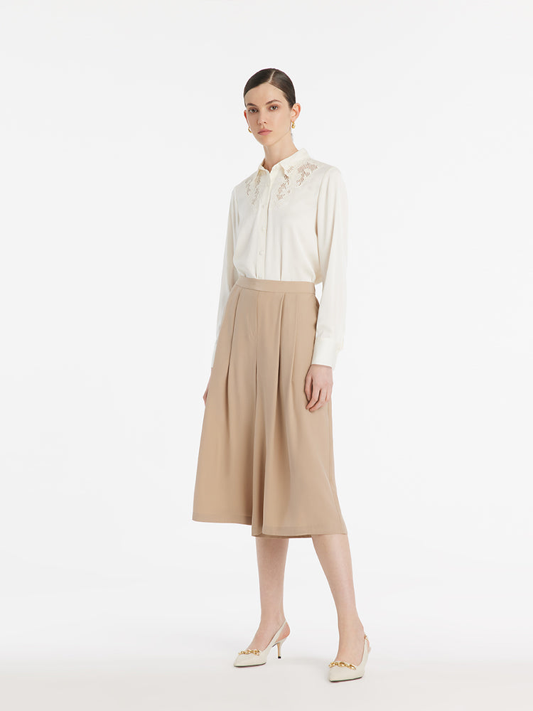 Pure 22 Momme Mulberry Silk Women Culottes GOELIA
