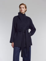 [Preview] Wool Cashmere Blend Double-Faced Women Wrap Coat GOELIA