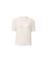 [Preview] Jacquard Ruffle Neck Women Knit Top GOELIA