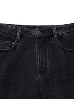 [Preview] Denim Fleece-Lined Women Straight Leg Flare Jeans GOELIA