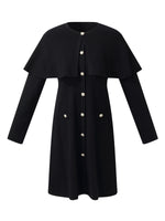 Tencel Blend Capelet Women Knit Mini Dress GOELIA
