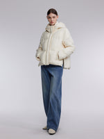 [Preview] Hooded Goose Down Cropped Jacket GOELIA