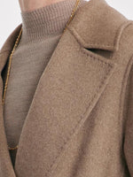 Cashmere Lapel Women Coat With Belt GOELIA