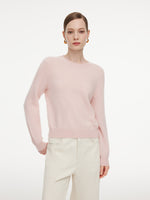 100% Cashmere Rhinestone Women Sweater GOELIA