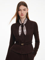 [Preview] Stretchy Vest And Dress Two-Piece Set With Silk & Belt GOELIA