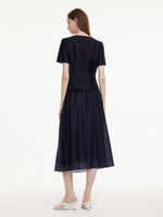 Tencel Blend Bowknot Blouse And Skirt Two-Piece Set GOELIA