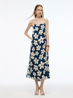 Floral Print Reversible Women Strap Maxi Dress GOELIA