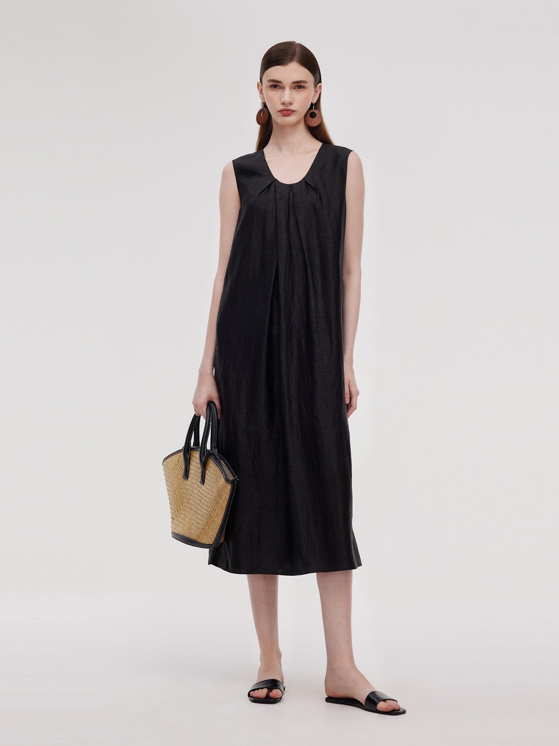 16MM Xiang Yun Silk Women Sleeveless Maxi Dress GOELIA