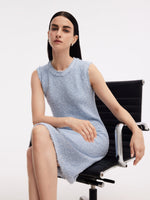 Frayed Edge Sleeveless Women Knit Mini Dress GOELIA