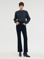 Fleece Lined Micro-Flared Ankle Length Women Pants GOELIA