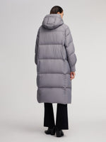 Lightweight Windproof Hooded Long Goose Down Coat GOELIA