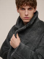 Brushed Alpaca Wool Blend Unisex Overcoat GOELIA