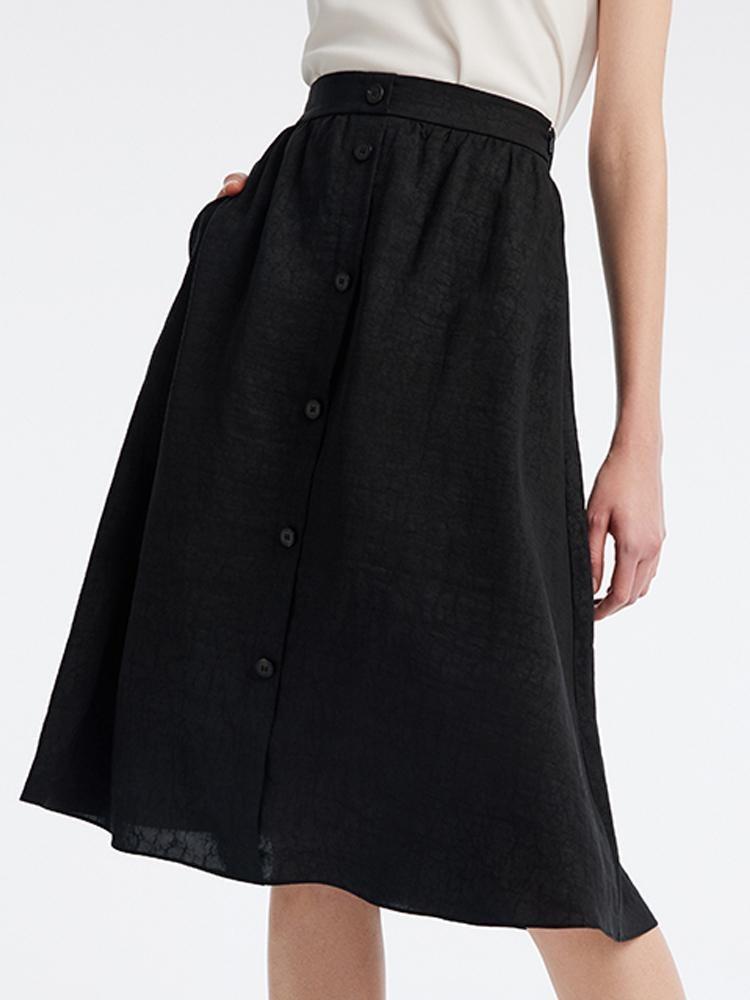 Xiangyun Silk Knee-Length Skirt GOELIA