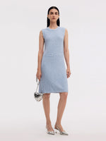 Frayed Edge Sleeveless Women Knit Mini Dress GOELIA