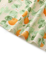 Cotton Gathered Waist Floral Print Women Maxi Dress GOELIA