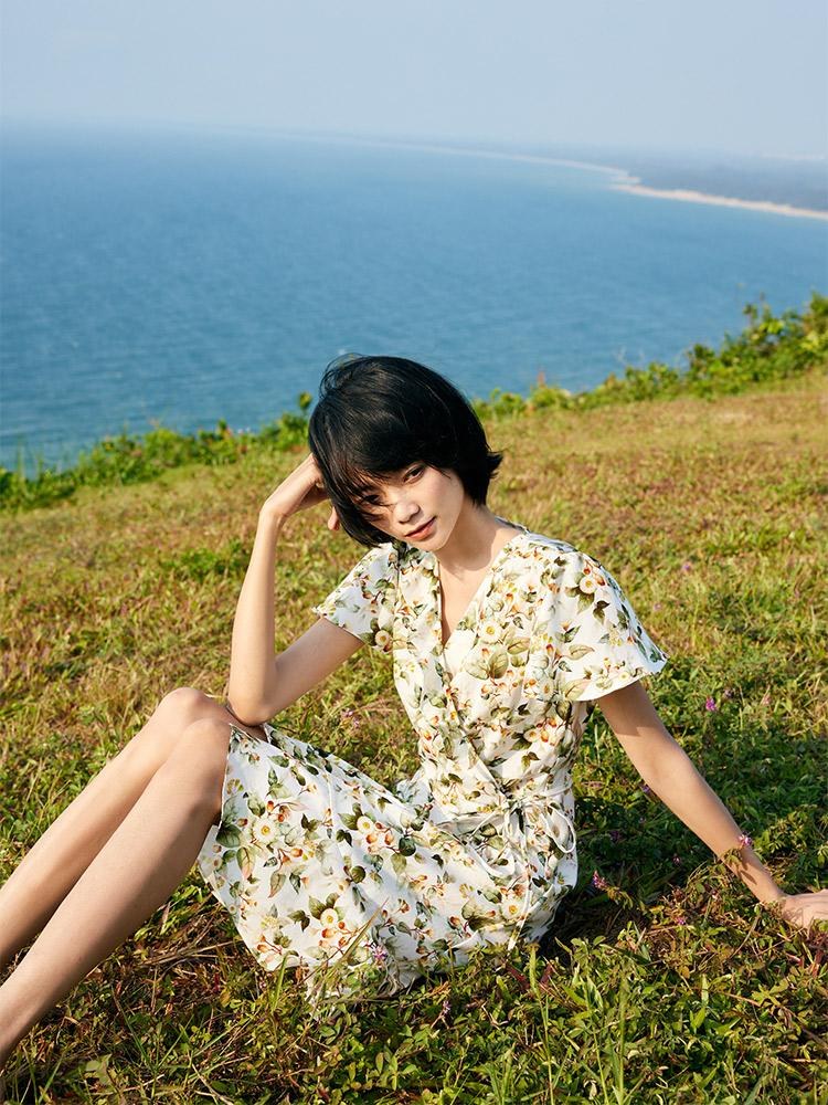 Onepiece Floral Tea Break Mini Dress GOELIA