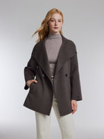 [Preview] Wool Cashmere Blend Double-Faced Women Wrap Coat GOELIA