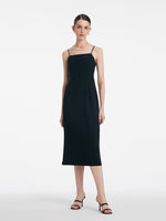 Back Twisted Spaghetti Strap Dress With Detachable Bra Pads GOELIA