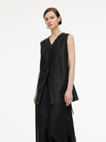 18MM Gambiered Canton Gauze Women Vest GOELIA