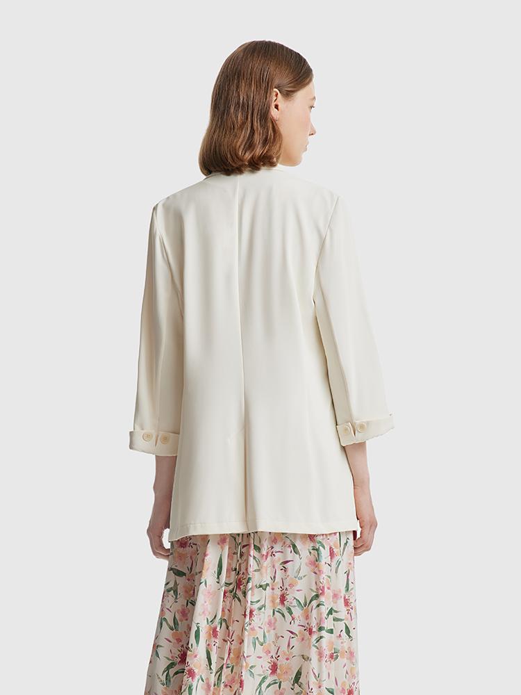 Minimalist Gathered Waist Blazer GOELIA