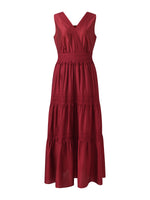 Tencel Lace Trim Women Maxi Vest Dress GOELIA