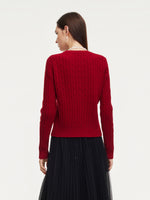 100% Wool Cable Knit Women Sweater GOELIA