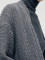 Machine Washable Wool Women Long Cardigan GOELIA