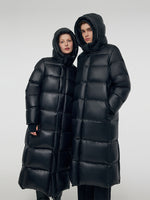 Windproof Warm Hooded Long Goose Down Coat GOELIA