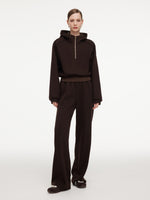 Half-Zip Hoodie And Pants Knit Two-Piece Set GOELIA